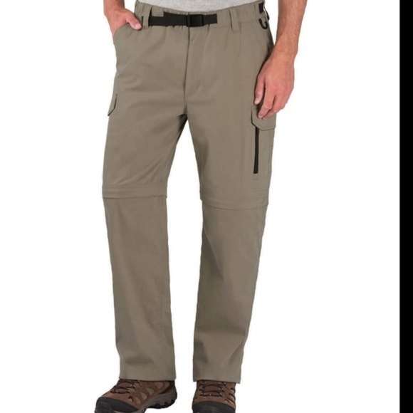 BC Clothing Men/'s Convertible Stretch Cargo Hiking Zippered Pockets Pants//Short